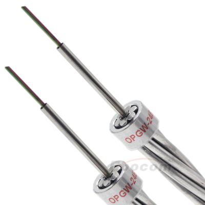 24 Core OPGW Fiber Optic Cable Central Tube Structure Optical Ground Wire for Power Transmission Lines