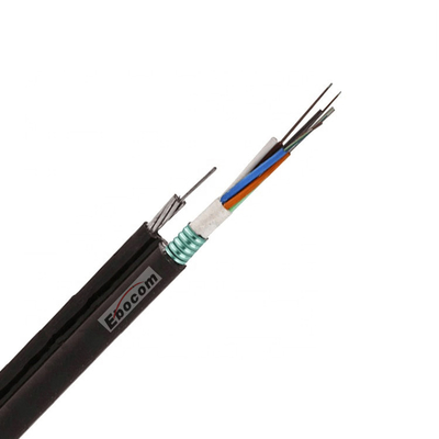 Fig8 بیرونی GYTC8S سیم فولادی فیبر نوری کابل تک حالت با چند هسته سیاه 2 تا 96 هسته