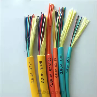 کشش بالا GJFJV GJFJH کابل نوری داخلی 2-144 هسته تک حالت G652D برای شبکه سازی