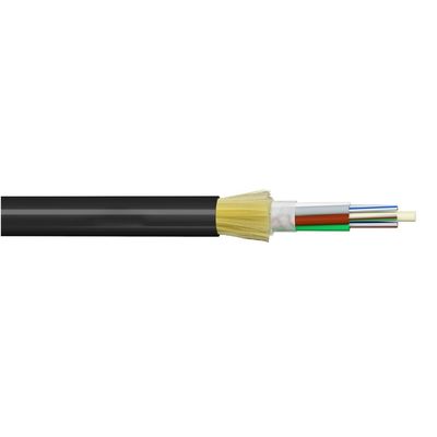 مقاومت بالا ADSS 24 هسته تمام دی الکتریک خود پشتیبانی کابل لوز لوله PE پوشش برای استفاده هوایی